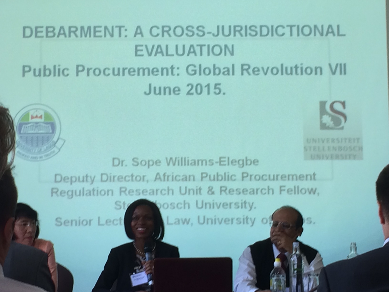Williams-Elegbe delivering her paper at Global Revolutions VII.